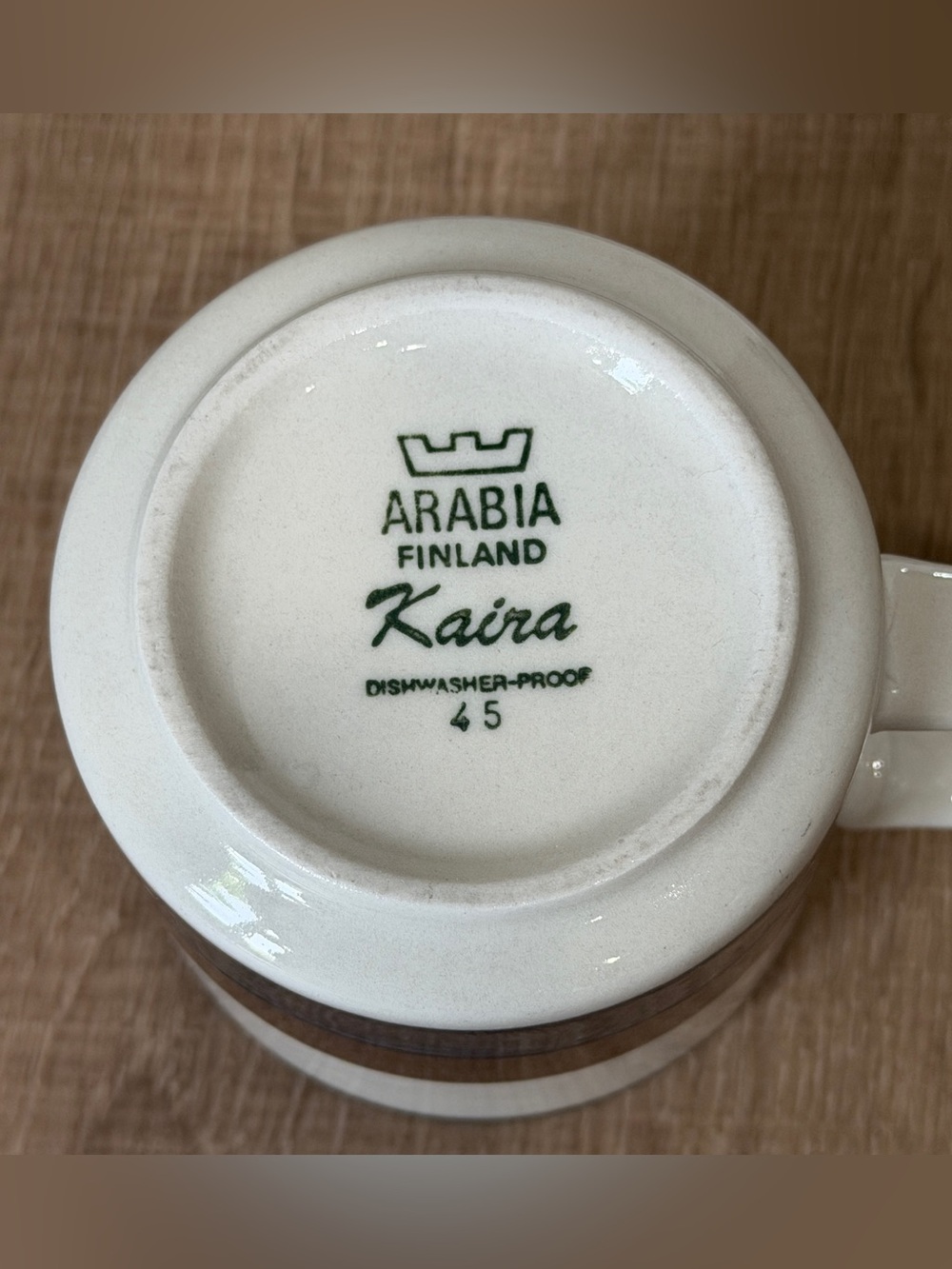 Arabia of Finland Kaira 45 Striped Mug Coffee Cup Stoneware - Picture 6 of 9